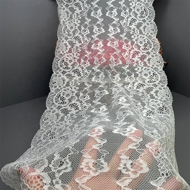 TUTON Custom Elastic French Lace 26.5 CM Trim Wholesale For Lingerie