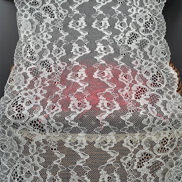 TUTON Custom Elastic French Lace 26.5 CM Trim Wholesale For Lingerie