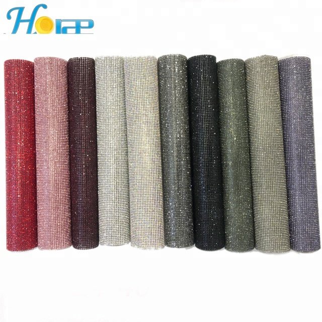 Wholesale Cheap Hotfix Diamante Strass Mesh Trimming Rhinestone Sheet Factory Supply 24*40cm Crystal 108*180pcs Each Sheet SS6.5