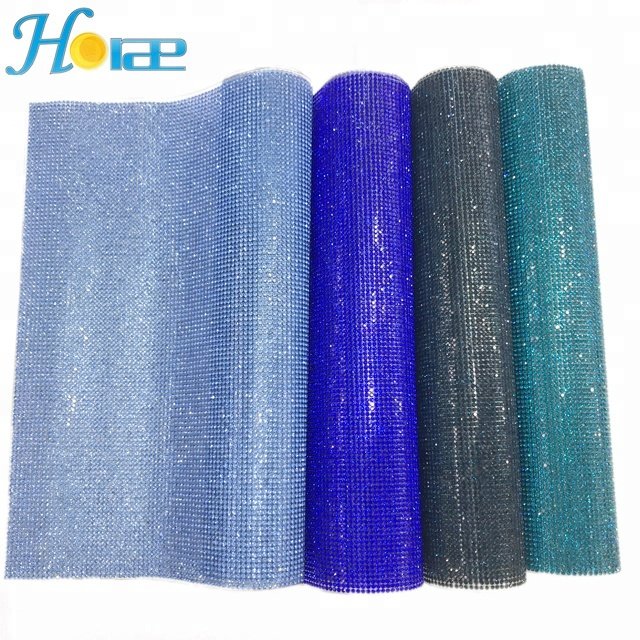 Wholesale Cheap Hotfix Diamante Strass Mesh Trimming Rhinestone Sheet Factory Supply 24*40cm Crystal 108*180pcs Each Sheet SS6.5