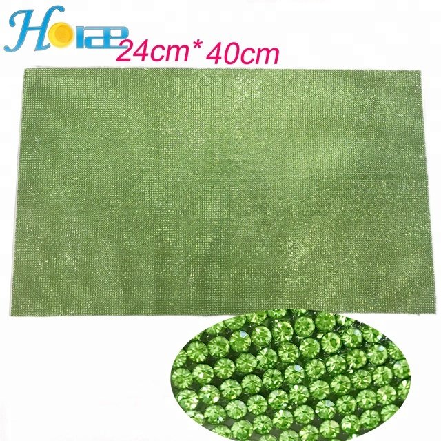 Wholesale Cheap Hotfix Diamante Strass Mesh Trimming Rhinestone Sheet Factory Supply 24*40cm Crystal 108*180pcs Each Sheet SS6.5