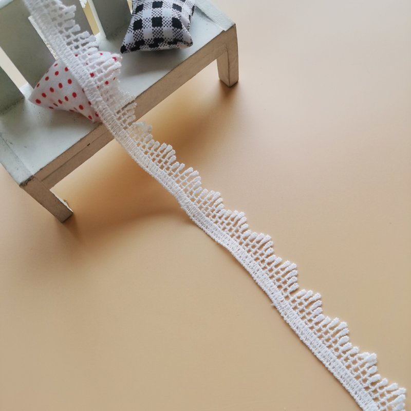 Milk Silk Lace Ribbon Cotton Webbing Water Soluble Embroidery Border Lace Flower Guipure 1.6cm wide Lace Trim