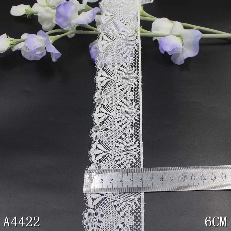 Factory Wholesale Embroidered Water Soluble White Guipure 4cm Black Milk Silk flower chemical Lace Polyester Trim