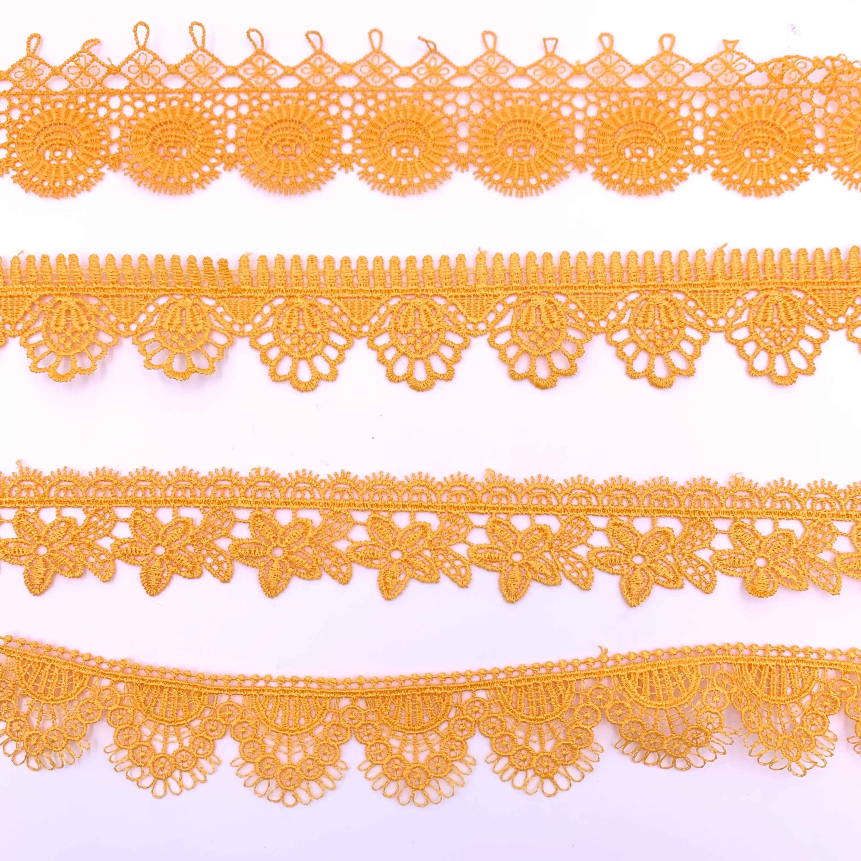 Hot Sale Luxury Colors Polyester Renda Garment Accessories Gpo Guipure Lace Trim