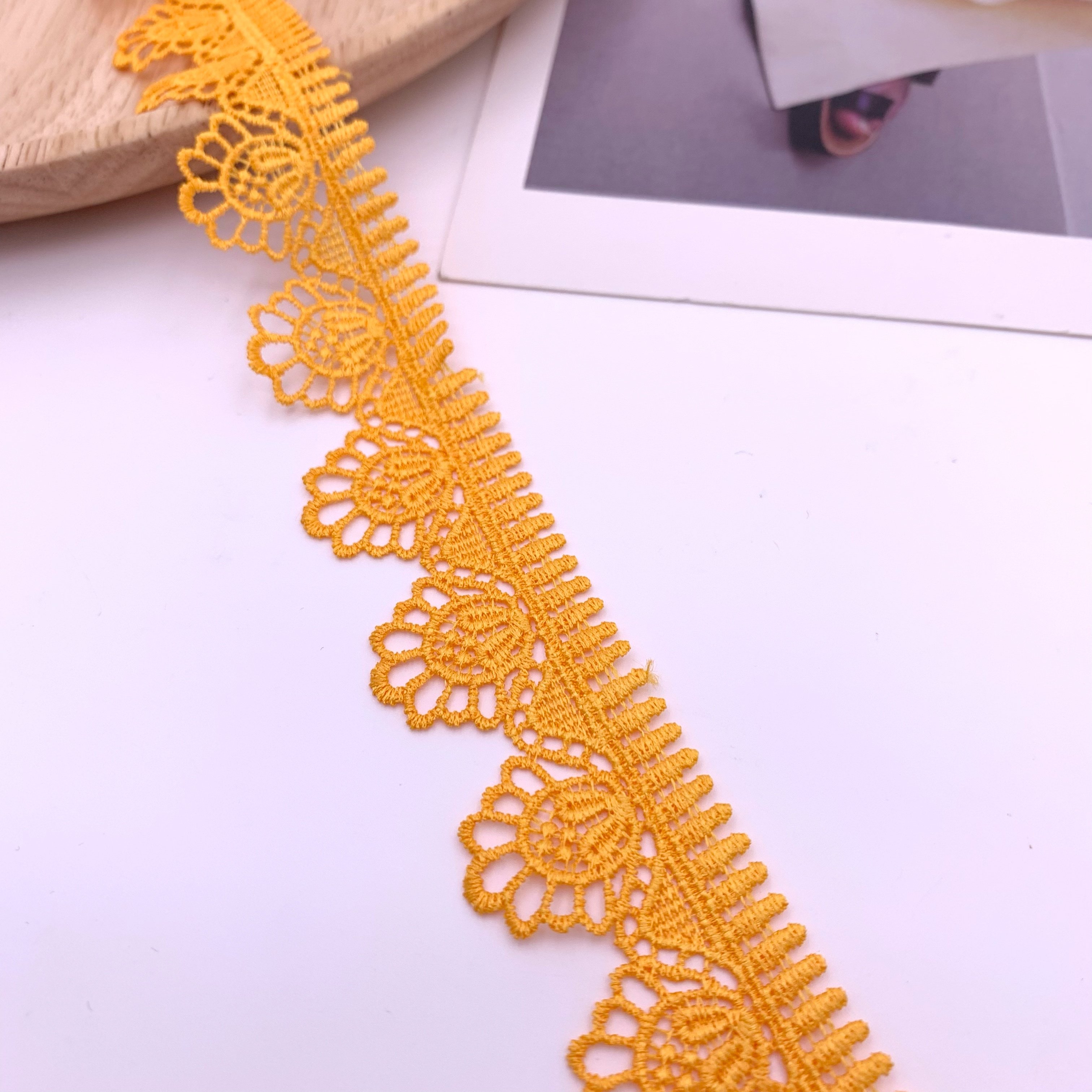 Hot Sale Luxury Colors Polyester Renda Garment Accessories Gpo Guipure Lace Trim