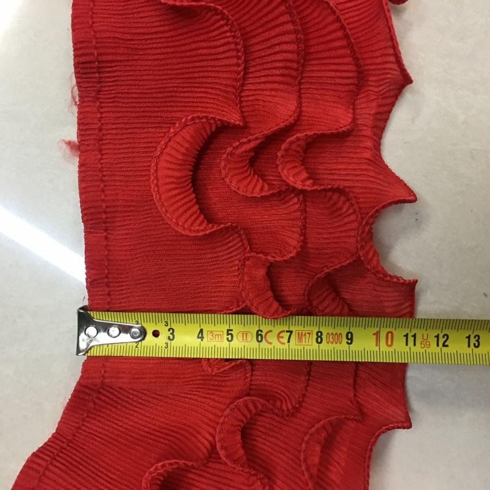 Select colors Pleated Ruffle Lace Border Lace Trimming For Dress