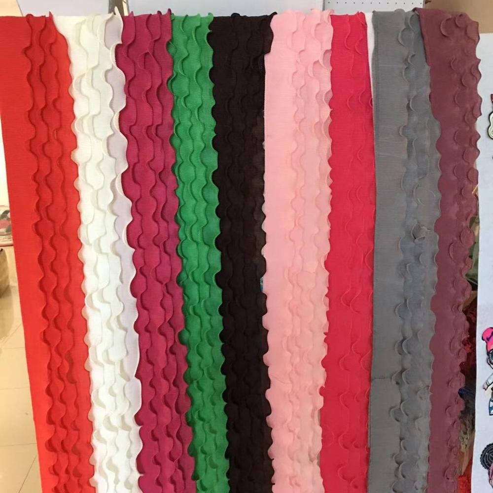 Select colors Pleated Ruffle Lace Border Lace Trimming For Dress
