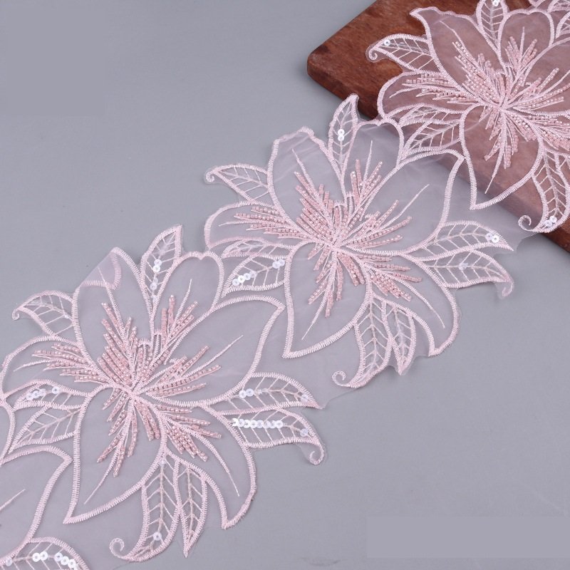 Beaded Laces Lace Trim French Tulle Lace Fabric For Wedding Evening Dress