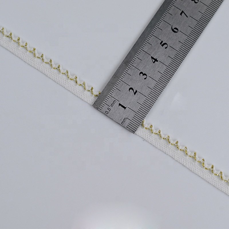 2023 Manufacturer Supply High Quality Golden Lurex Crochet Shiny Glitter Lace Trim For Garment