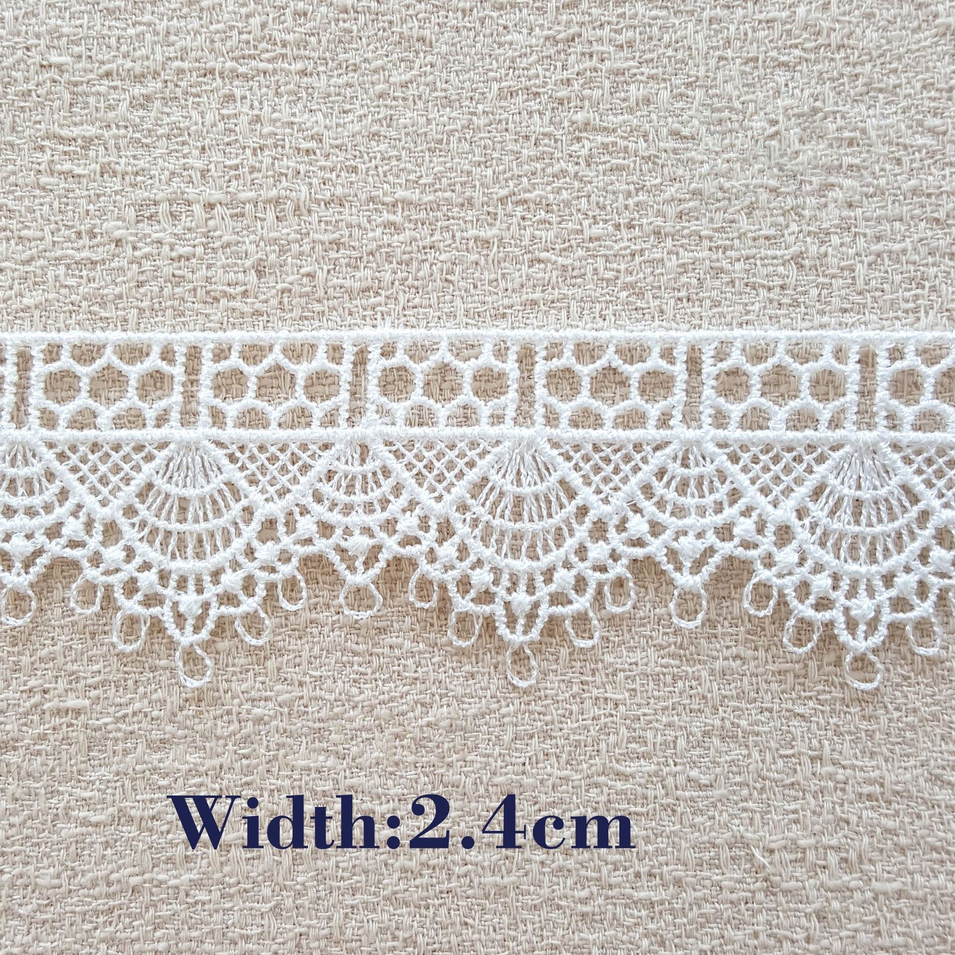 New Design Polyester Fashion Lace Trim White French Embroidery Ribbon Ribbon Lace Trim Lace Trim