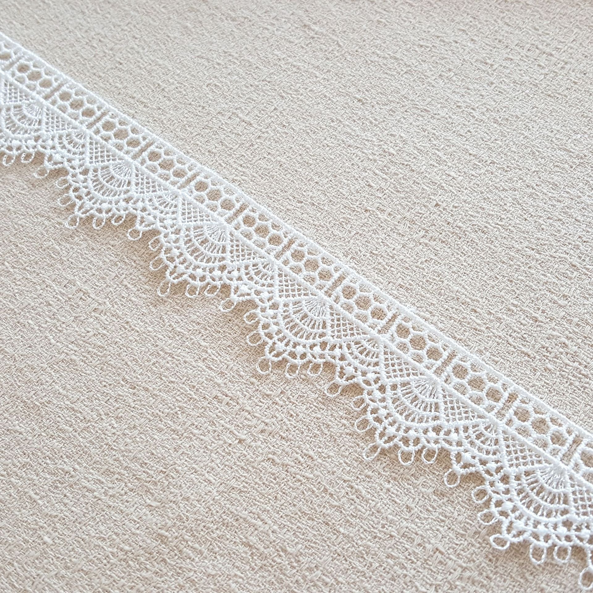 New Design Polyester Fashion Lace Trim White French Embroidery Ribbon Ribbon Lace Trim Lace Trim