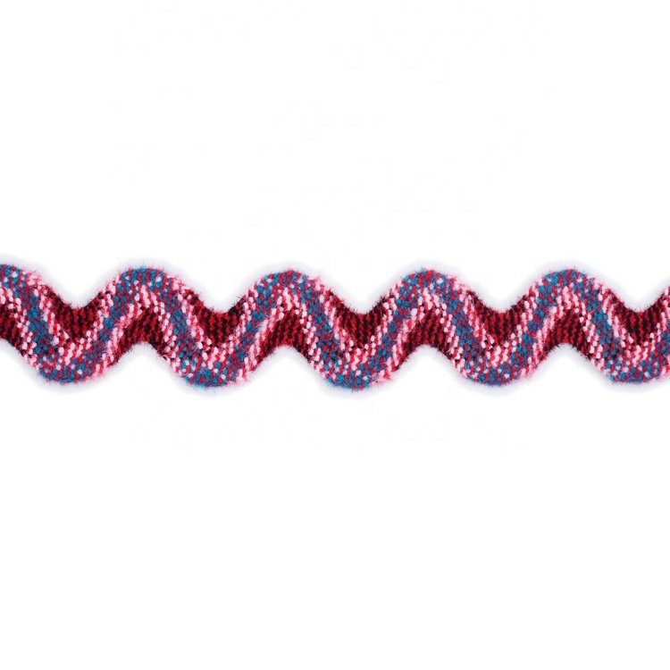 Custom Wholesale Widely Multi Color Rick Rack Trim Ric Rac Ribbon Zig Zag Lace for Garment Accessories