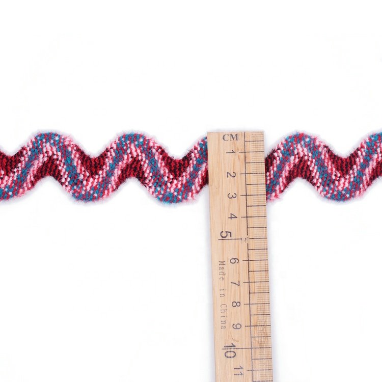 Custom Wholesale Widely Multi Color Rick Rack Trim Ric Rac Ribbon Zig Zag Lace for Garment Accessories