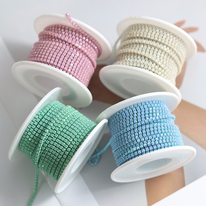 Wholesale DIY Glitter Trim Cup Chain Accessories Rhinestone Chain Rhinestones Cup Chain