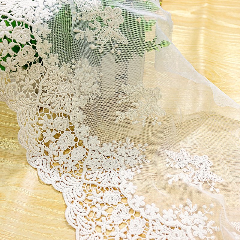 Beige Guipure Fabric Lace Pretty Quality Embroidered Lace Fabrics Women's Clothing DIY Lace Trim