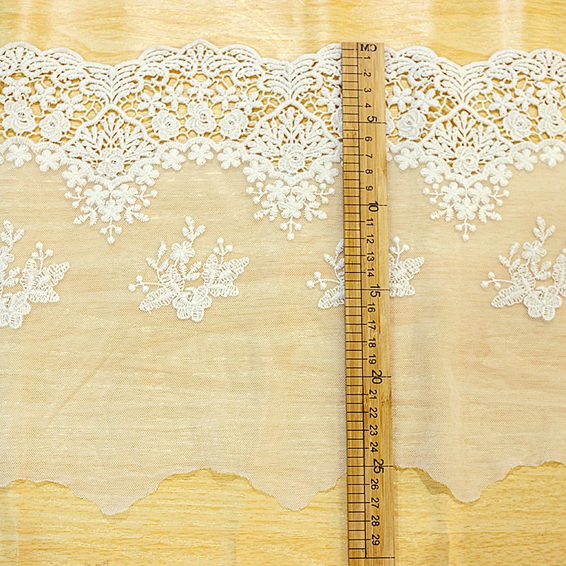 Beige Guipure Fabric Lace Pretty Quality Embroidered Lace Fabrics Women's Clothing DIY Lace Trim