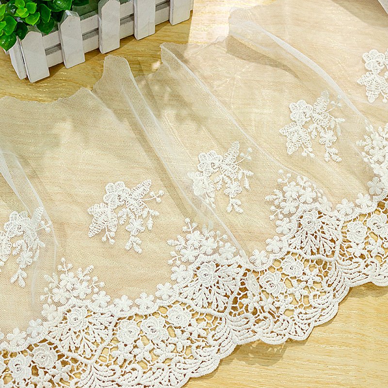 Beige Guipure Fabric Lace Pretty Quality Embroidered Lace Fabrics Women's Clothing DIY Lace Trim