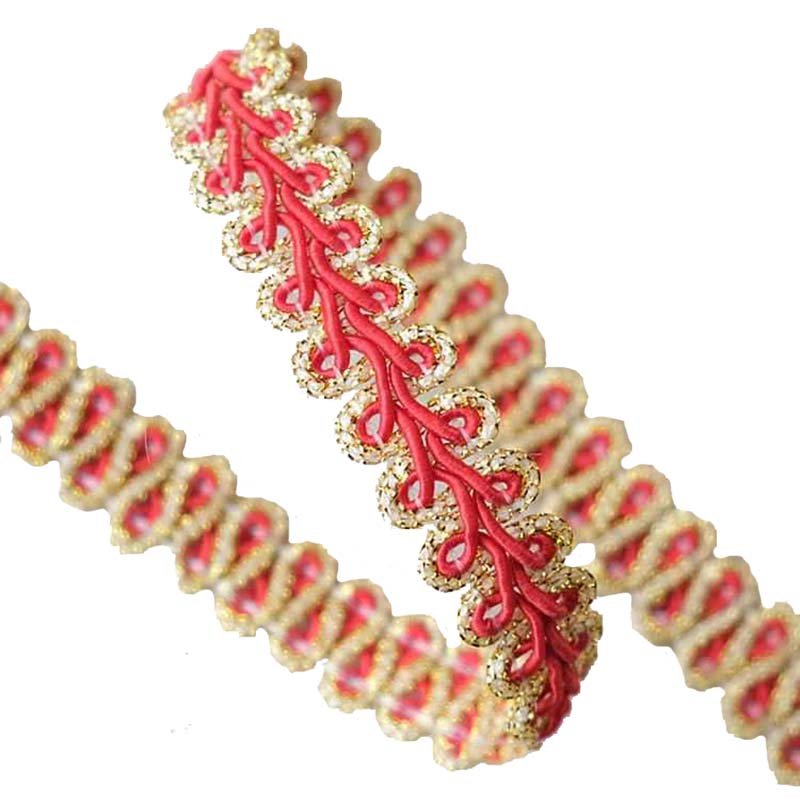 14mm gold silver edge braided trimming hat lace ribbon clothes costume dress craft decorative sewing textile centipede lace trim