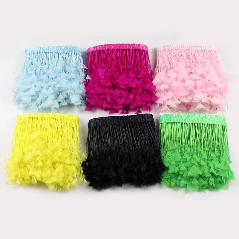 Hot Sale feather trim rooster tail eyelash trim feathers millinery hats jewelry craft feathers
