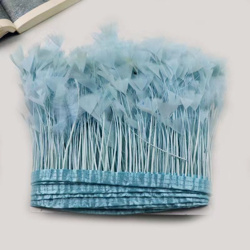 Hot Sale feather trim rooster tail eyelash trim feathers millinery hats jewelry craft feathers
