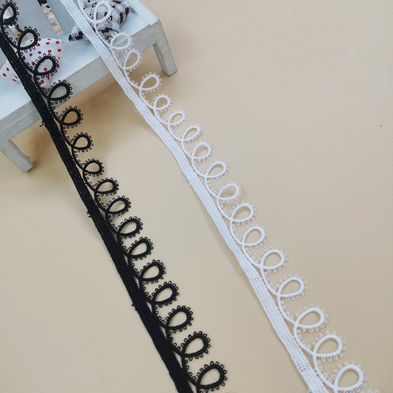 Latest Fancy Bridal Wedding White Polyester Embroidery Milk Silk Lace Trim Water Soluble For Women Clothes