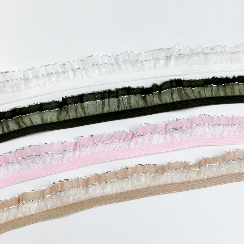 Nylon sew clothing underwear lace decoration elastic webbing ribbon garment trim elastic lace webbing belt