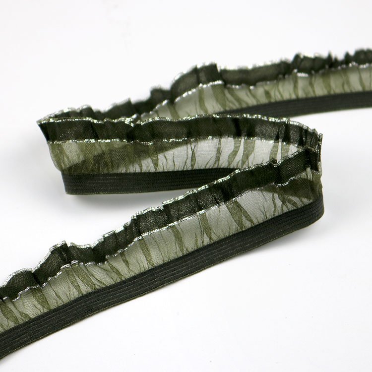 Nylon sew clothing underwear lace decoration elastic webbing ribbon garment trim elastic lace webbing belt