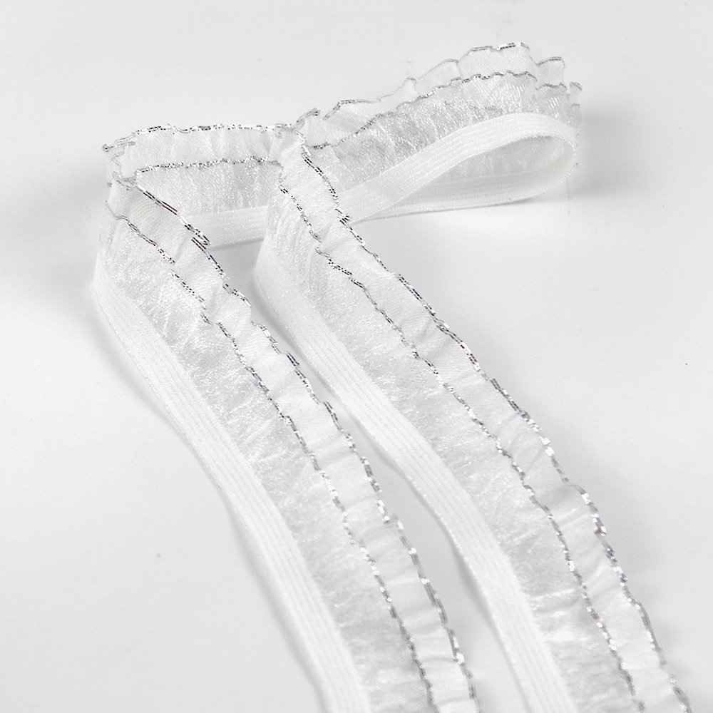 Nylon sew clothing underwear lace decoration elastic webbing ribbon garment trim elastic lace webbing belt