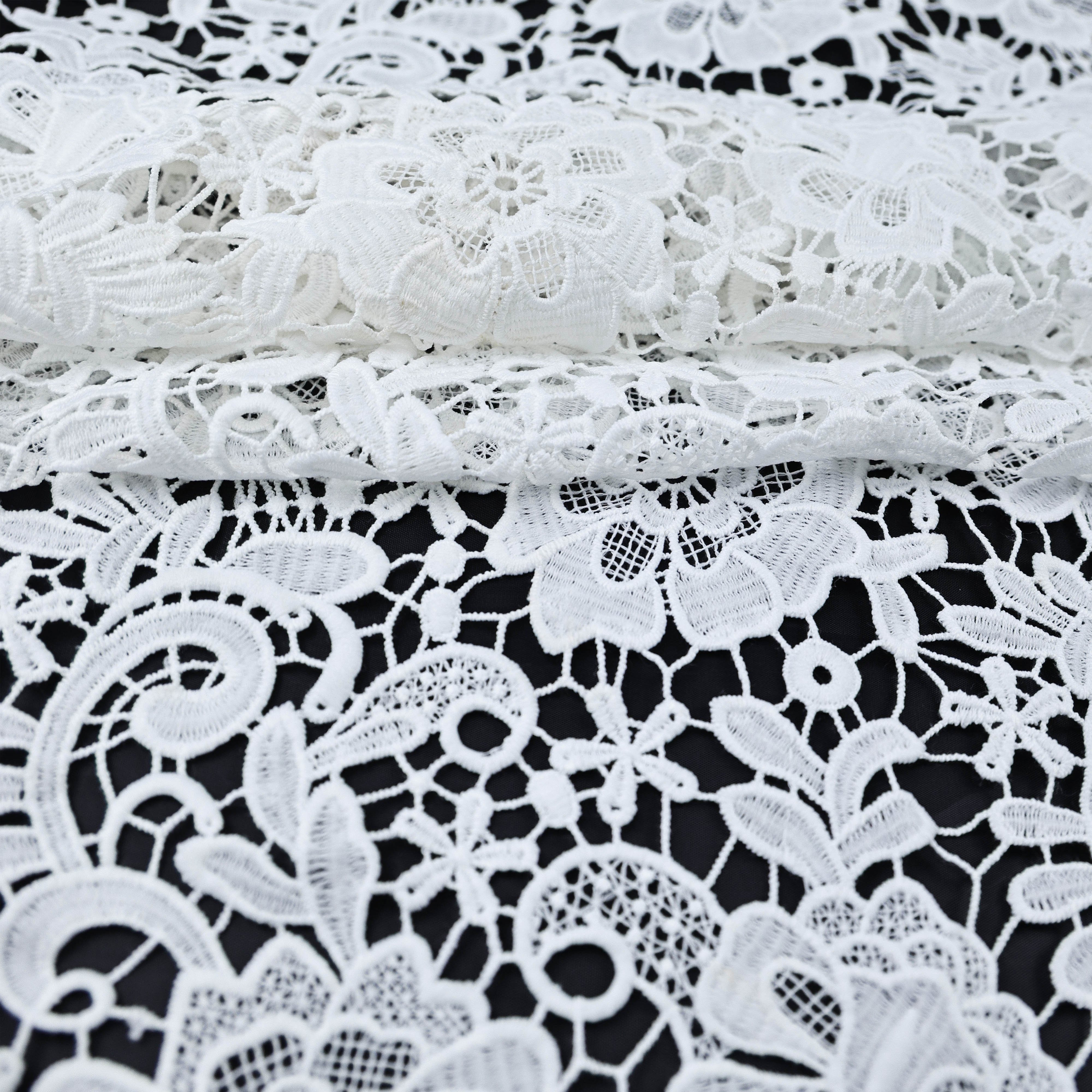 High Quality Custom Polyester Water Soluble Lace Trim Garment Dress