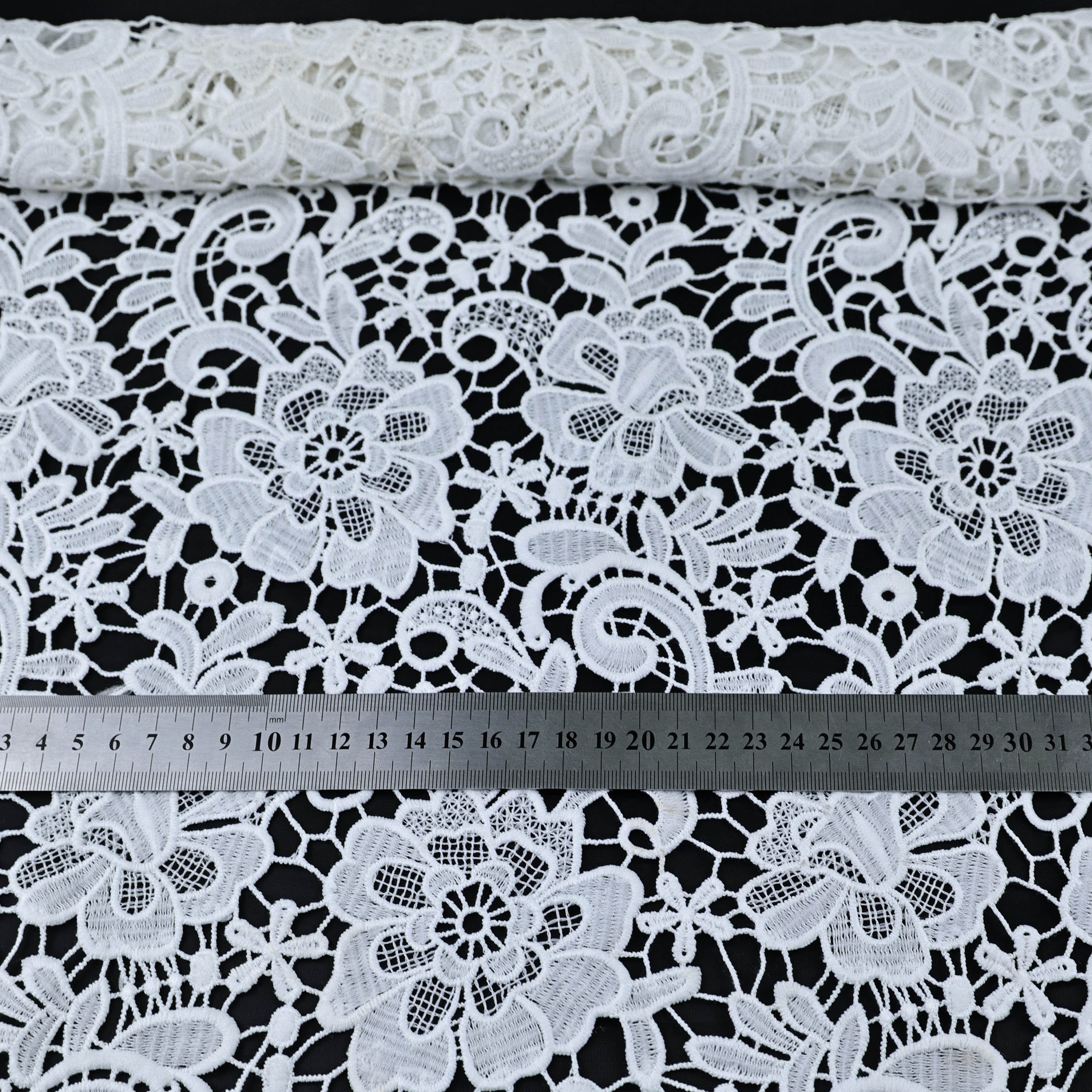 High Quality Custom Polyester Water Soluble Lace Trim Garment Dress