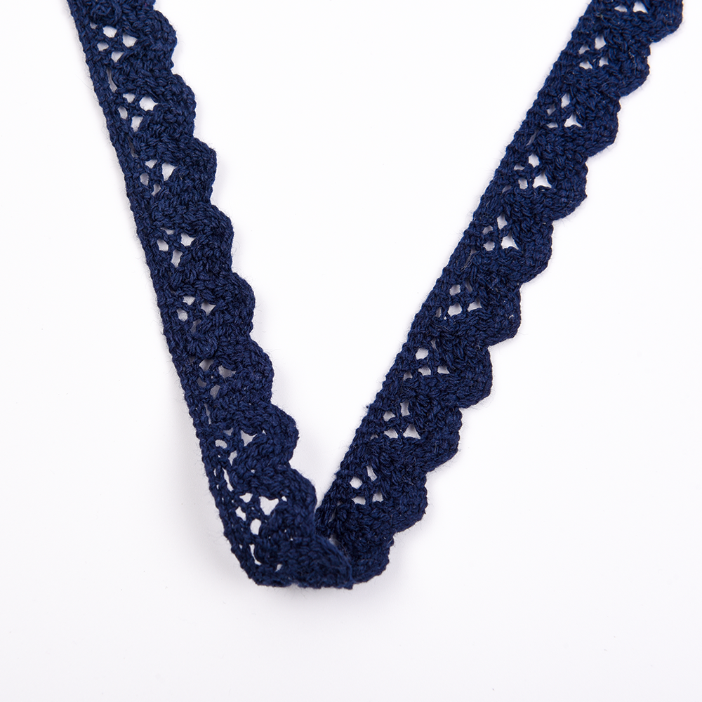 hot sale border lace polyester cotton trim skin-friendly embroidery crochet lace trim for clothing