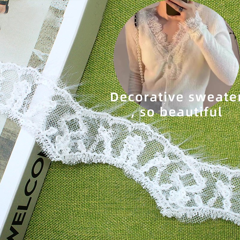 High Quality Luxurious Soft Wool Lace with Sequins for Nigerian Style Sweaters Wedding Dresses Garments for Parties Decorations