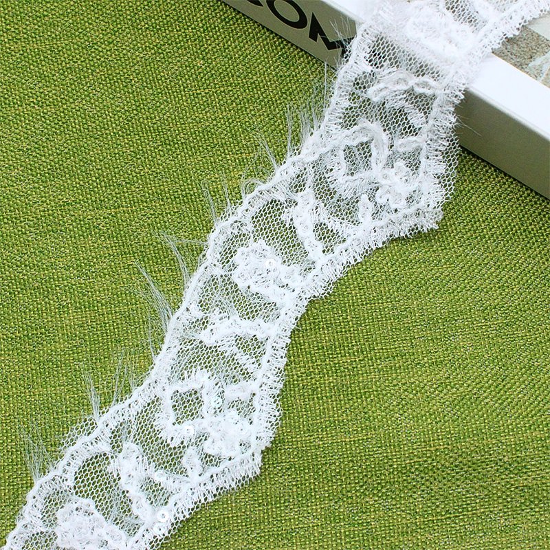 High Quality Luxurious Soft Wool Lace with Sequins for Nigerian Style Sweaters Wedding Dresses Garments for Parties Decorations