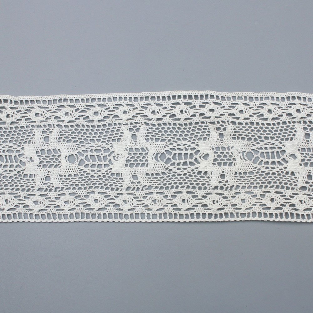 wholesale factory eyelet vintage pure cotton trim skin-friendly crochet border lace trim for clothing