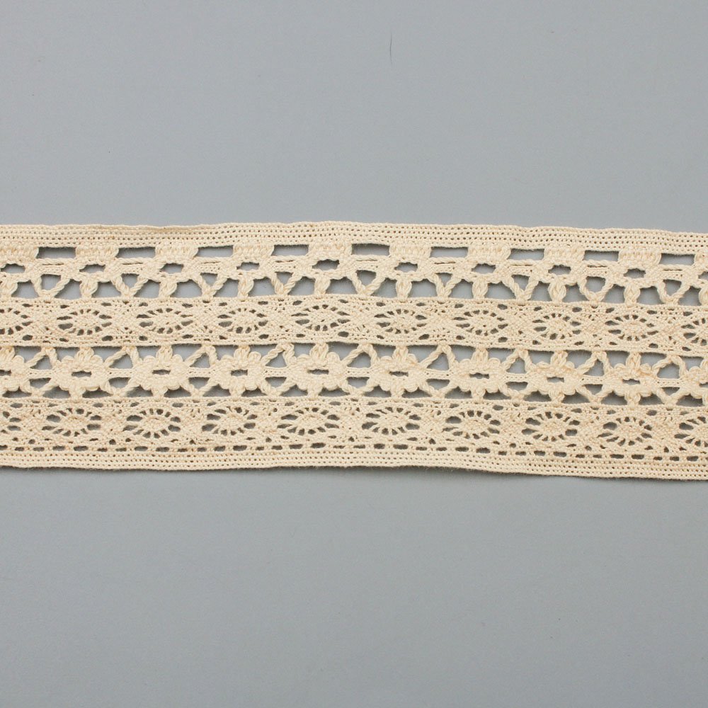 wholesale factory eyelet vintage pure cotton trim skin-friendly crochet border lace trim for clothing