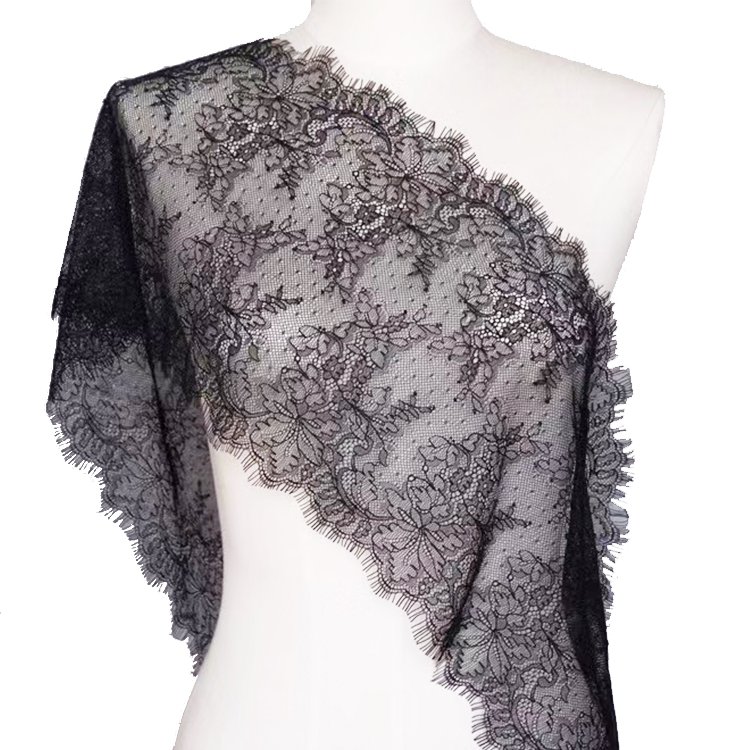 Hot sale lace high quality Eyelash Lace Trim for lady ladies lingerie and underwear
