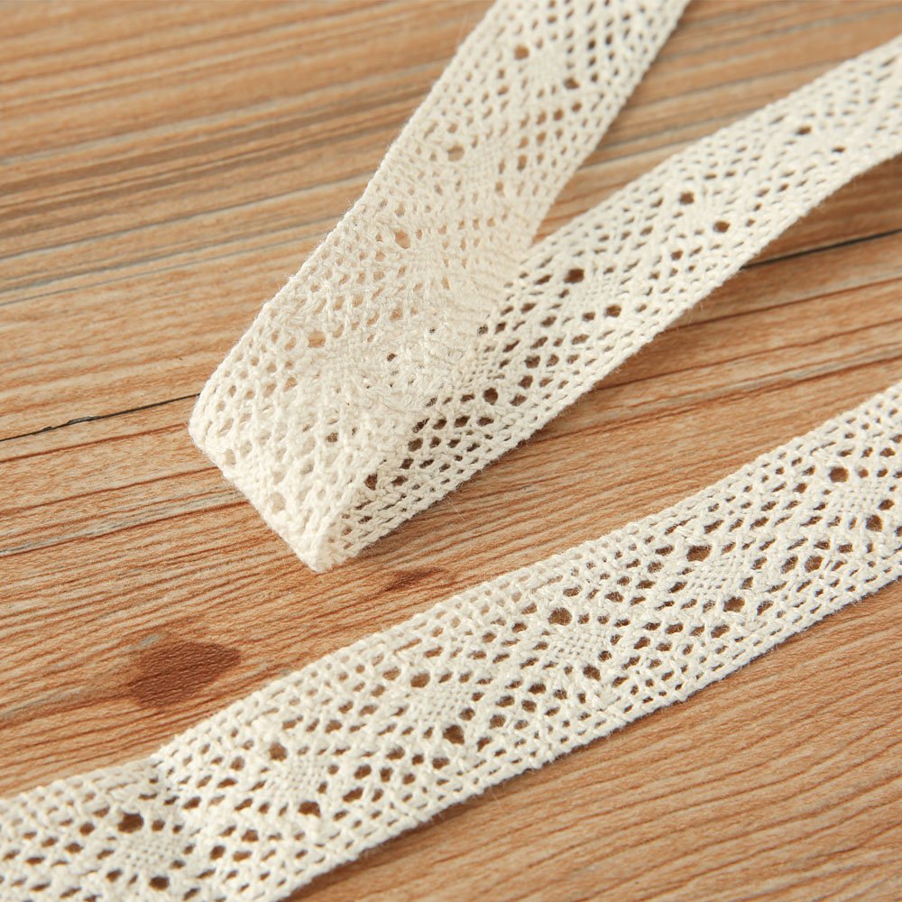 Wholesale skin-friendly lace 100% cotton border Crochet lace trim for pillow