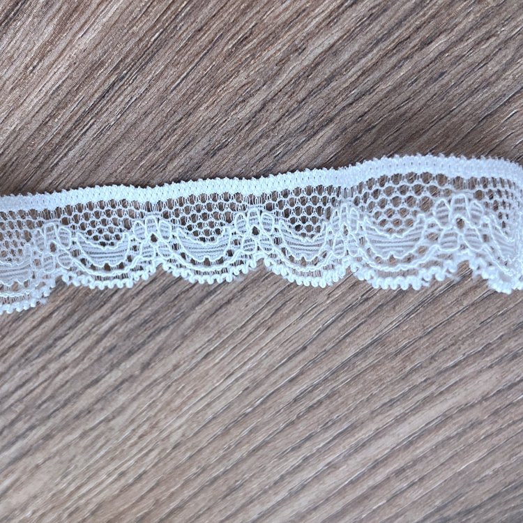 Zeal's Quality New Style French Jacquard Lace Ribbon Trimmings Stretch Elastic White Ribbon Lace Fabric for Sewing African Style