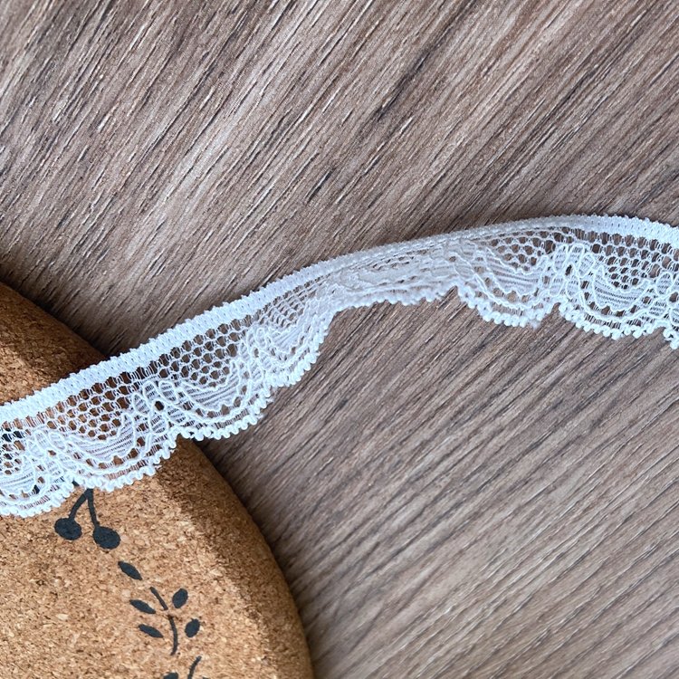 Zeal's Quality New Style French Jacquard Lace Ribbon Trimmings Stretch Elastic White Ribbon Lace Fabric for Sewing African Style