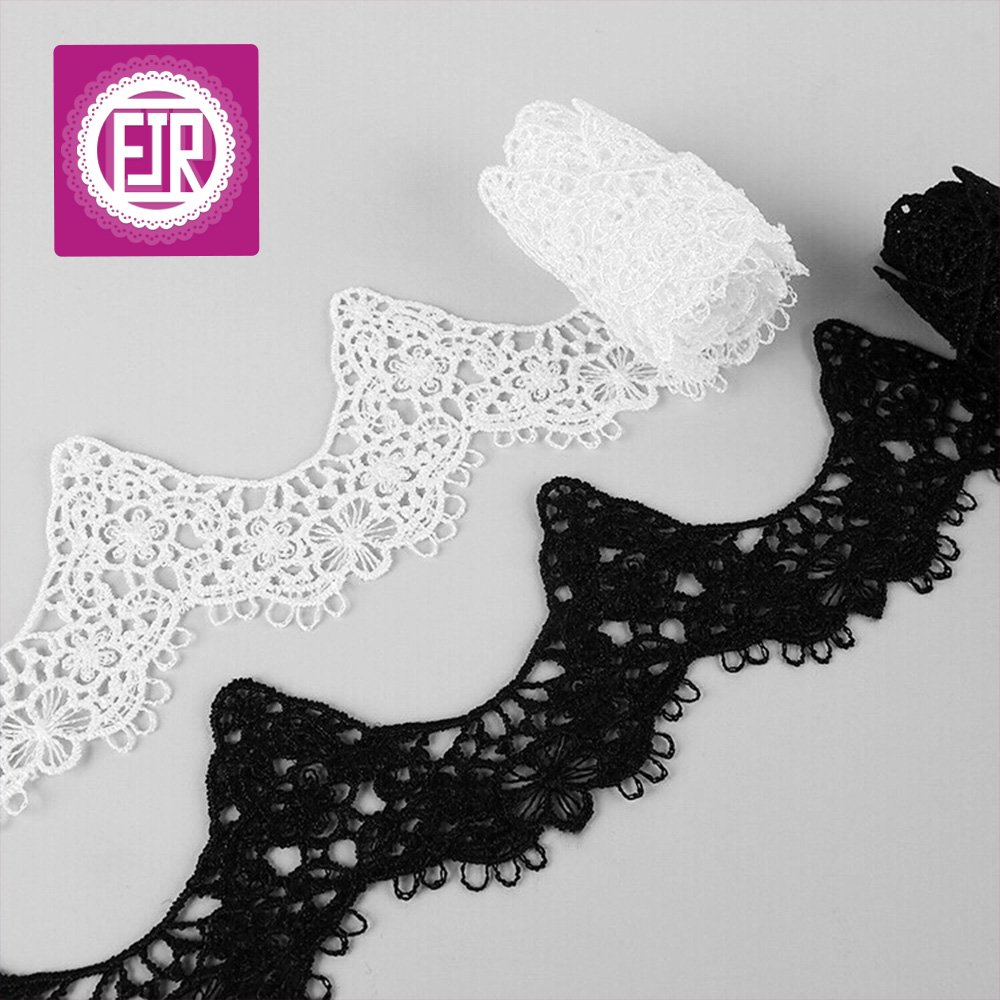 2 inches wide popular scalloped border lace trim for veils