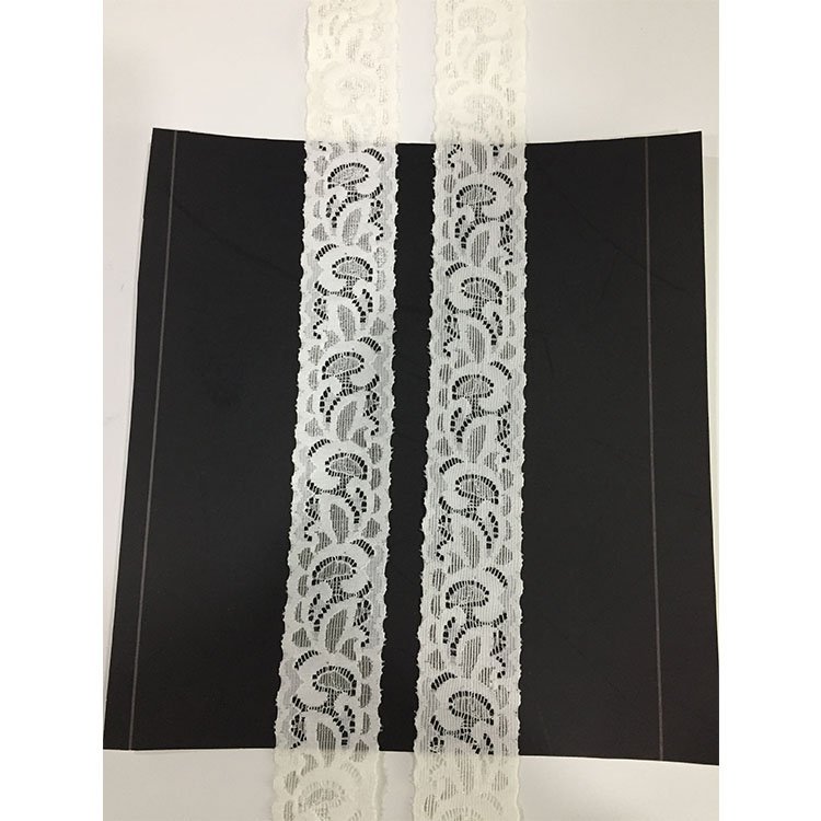 3.5cm simple design decorative white cheap elastic lace trim for bead 1.4 inch