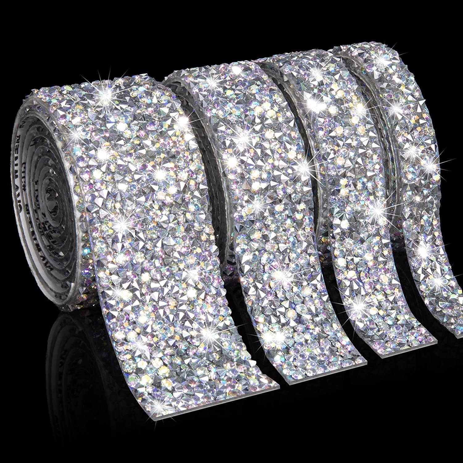 Wholesale Rhinestone Trim Applique Strips Inlaid Hot Fixed Rhinestones Tape For Clothing Decoration