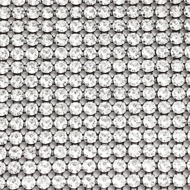 Wholesale 24Rows Rhinestone Mesh Trimming Shiny Diamond Metal Claw on Flatback 3D Style 6mm Size for Shoes Bags Garments
