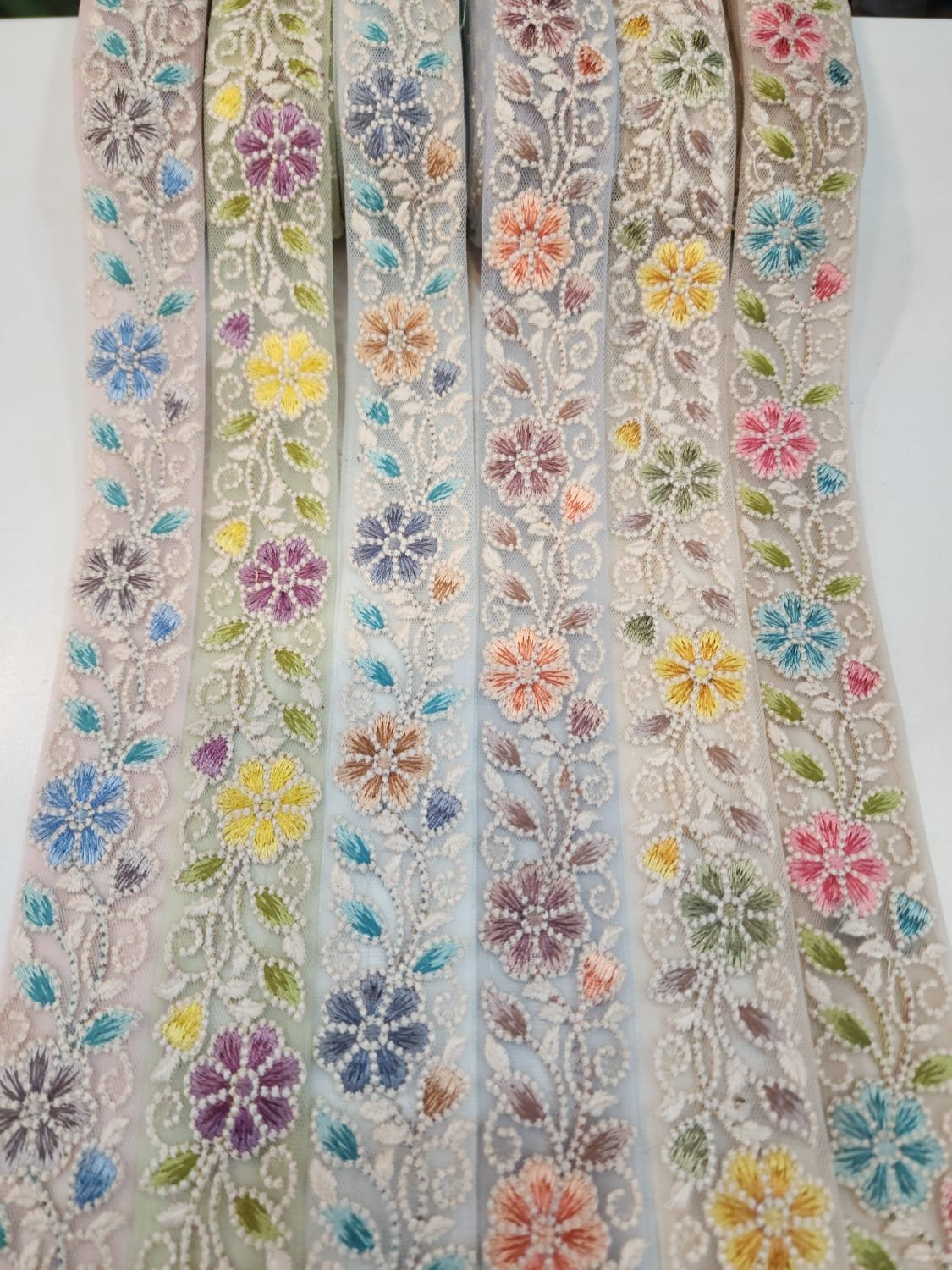 clothing accessories cloth art decoration, organza flowers colorful lace embroidery lace