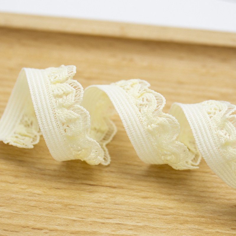 ZSY 1.3cm Garment underwear lace trim decor elastic webbing belt sewing underwear dress trim lace stretch band webbing tape