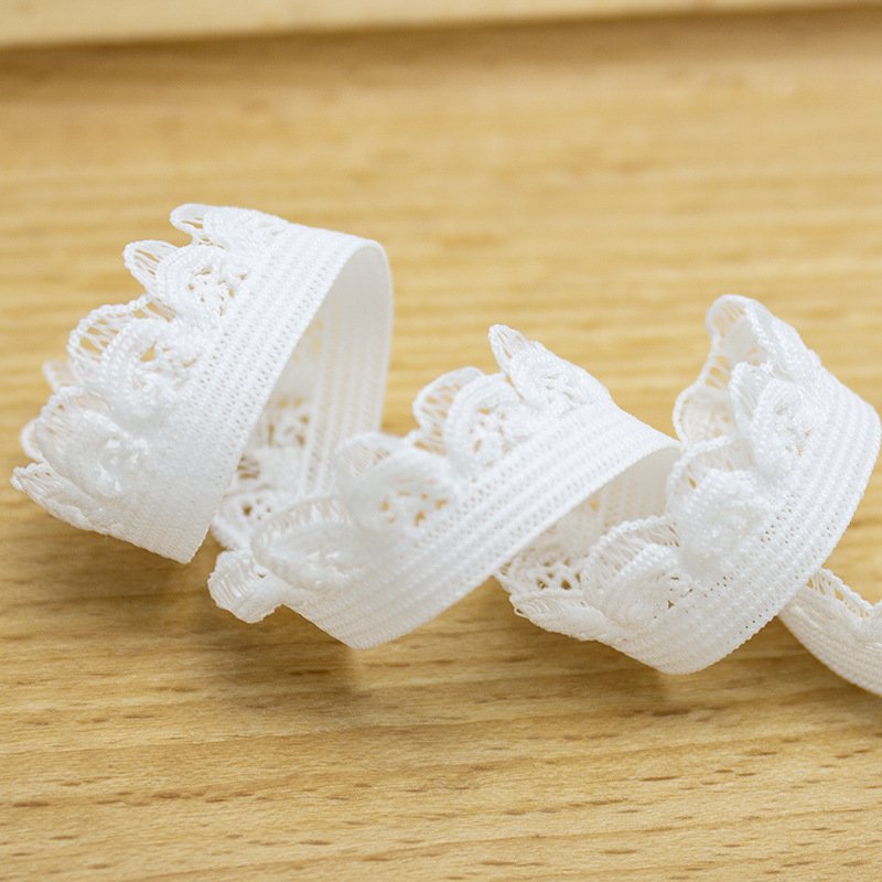 ZSY 1.3cm Garment underwear lace trim decor elastic webbing belt sewing underwear dress trim lace stretch band webbing tape