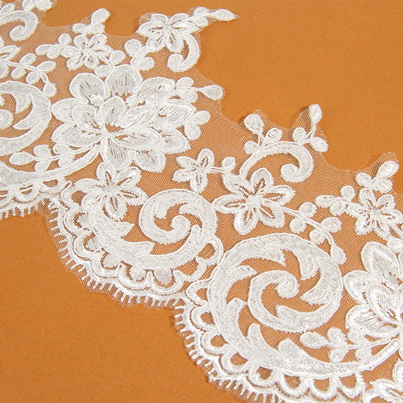 Newly Arrived Decorative Trim of White Lace Fabric - Embroidery Lace Trim