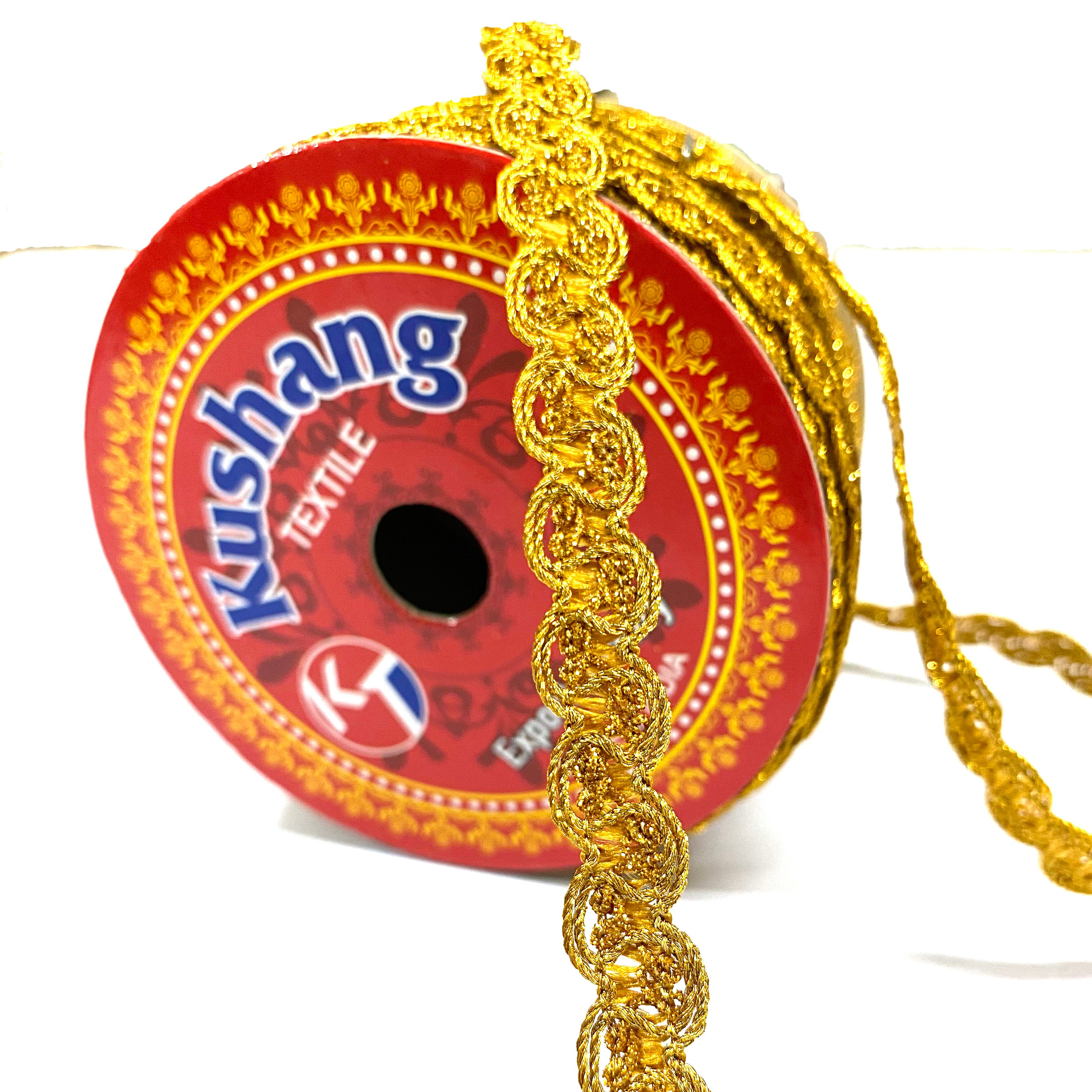 Sewing Sewing Gimp Gold Braided Trimming 20 mm Lace Use In Tote Bags and catholic garments Deals In Wholesale