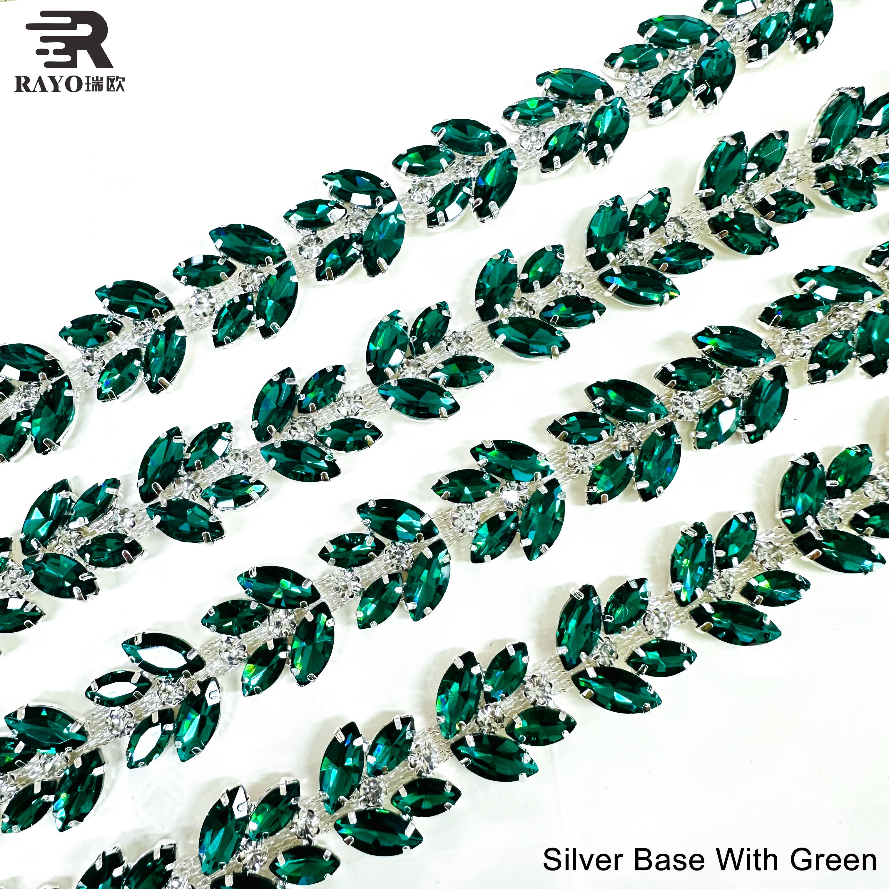 194-199 Colorful Glass Crystal Rhinestone Trimming for Diamond Wedding Garments Accessories Wholesale Price