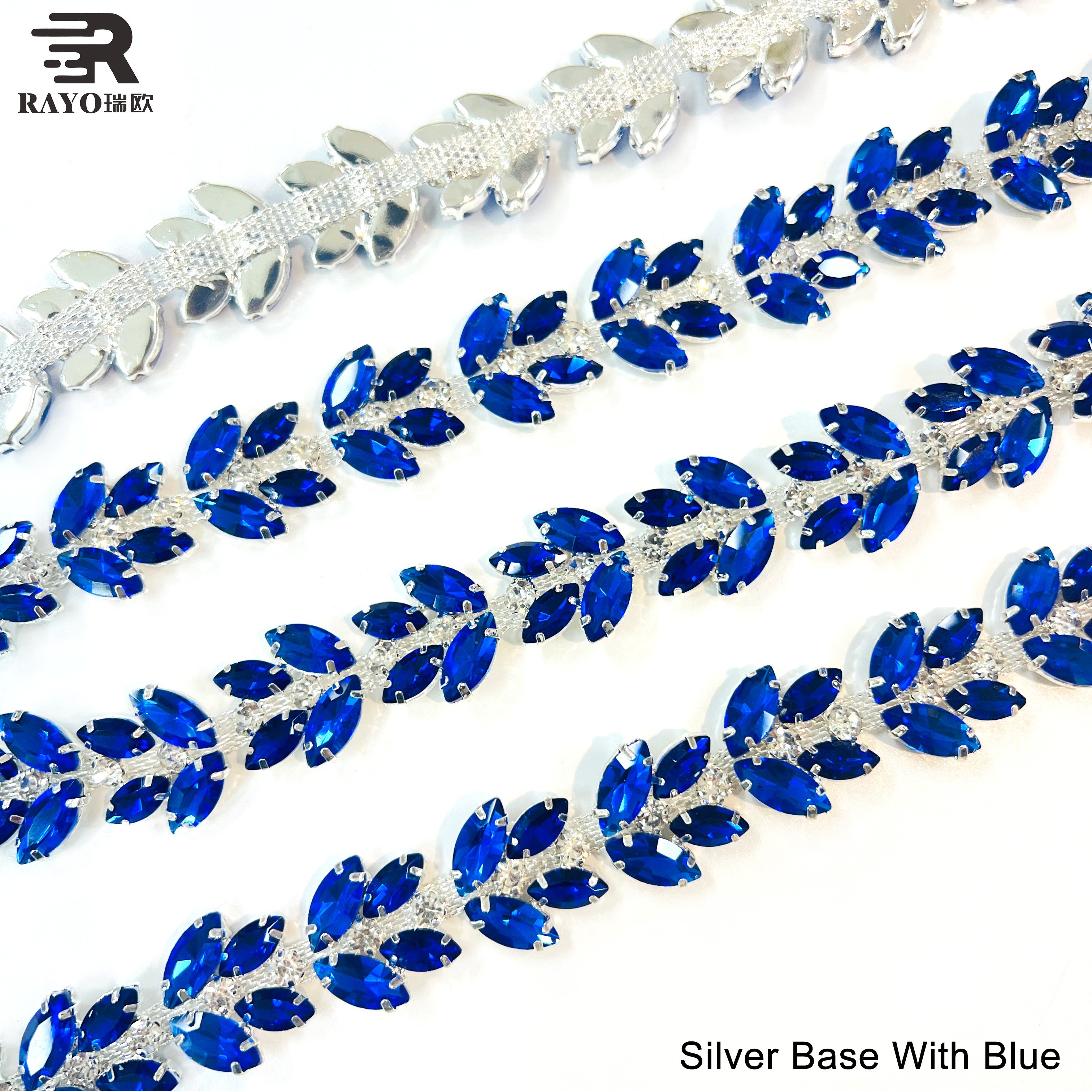 194-199 Colorful Glass Crystal Rhinestone Trimming for Diamond Wedding Garments Accessories Wholesale Price